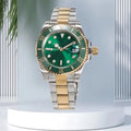 two tone gold green dial